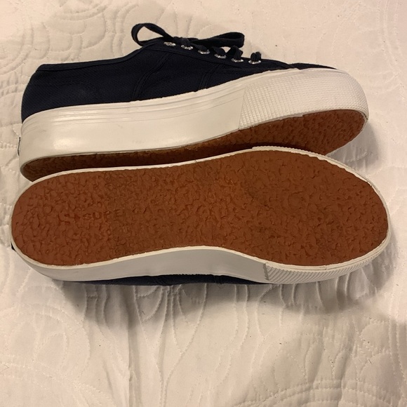 Superga Cori Classic Women’s Platform Navy Sneakers SZ 39/8 - Picture 8 of 9
